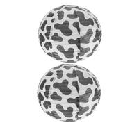 Healifty 2 Pièces Farm Animal Paper Lanterns Cow Print Hanging Decorations for Western Cowboy and Farm Birthday Party Supplies
