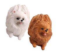 Healifty 2 pièces Figurines Chiot Petit Chien Résine Ornements Debout Décoratifs pour Maison et Bureau Modèle Animal Intérieur pour Garçon Fille