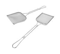 Healifty 2 pièces Filtre Huile Friture Inox Écumoire Carrée Capacité avec Manche Long pour Cuisine Professionnelle et Maison Ustensile Inox Polyvalent pour Friture Poulet Frites