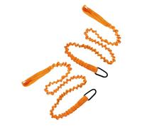 Healifty 2 Pièces Kayak Paddle Leash Orange Stretchable Fishing Lanyard with Carabiner Adjustable Tether for Kayak Canoe Sup Oar and Rod Handles