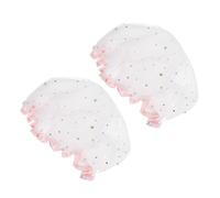 Healifty 2 pièces Lot Bonnets de Imperméables Satin pour Filles Protection Cheveux Réutilisable et Confortable pour Salle de Bain