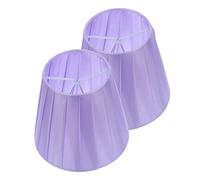 Healifty 2 pièces Lot de Abats Jours Plissés à Clipser pour Lampe de Table et Lampadaire Simple et Élégant Atténuation de Lumière Douce Accessoire de Remplacement Décoratif
