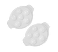 Healifty 2 pièces Lot de Assiettes Escargot Céramique Plat de Cuisson Multifonction pour Fruits de Mer Moules Huîtres et Pratique pour Maison et Restaurant