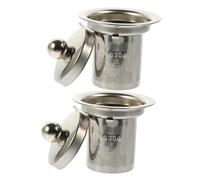 Healifty 2 pièces Lot de Filtres à Thé Acier Inoxydable avec Couvercle Passoire Fine pour Thé Vrac Infuseur Compatible Théière Tasse et Mug Résistance Haute Température