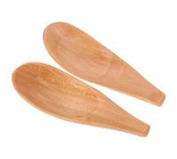 Healifty 2 pièces Lot de Petites Cuillères Bois pour Café Thé et Poudre de Lait Cuillères Multi-usages pour Ingrédients de Cuisine Finition Lisse