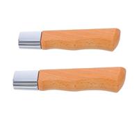 Healifty 2 Pièces Manche de Couteau Bois Massif Antidérapant Poignée Ergonomique pour Réparation de Couteaux de Cuisine Accessoires de Remplacement Confortables pour Chef
