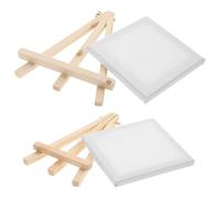 Healifty 2 Pièces Mini Chevalet de Dessin, Mini Cadre, Bois et Plastique, Blanc, Portable, pour Affichage de Cartes de Visite et Décoration de Mariage, Beaux-arts