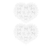 Healifty 2 Pièces Moule en Silicone pour Nail Art, Moules à Nœuds 3d, Forme Cœur, DIY Manucure, Réutilisable, pour Débutants et Prothésistes Ongulaires, Usage Quotidien en Boutique