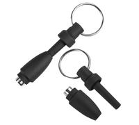 Healifty 2 Pièces Outil pour Ouvrir les Trous de Cigares en Acier Inoxydable et Silicone, Perceuse Portable Porte-clés, Utilisation Lors de Voyages et Événements Sociaux