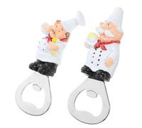 Healifty 2 Pièces Ouvre Bouteille Magnétique Multifonction Résine Décor de Frigo Original Outil pour Bières et Bouteilles Accessoire Bar et Cuisine