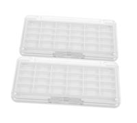 Healifty 2 pièces Palette Maquillage Vide Transparente Compartiments avec Couvercle Boîte Rangement Cosmétique Compacte Portable pour Lèvres et Fards Organiseur Beauté Pratique pour Femme