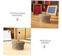 Healifty 2 Pièces Panier de Rangement Multifonction avec Couvercle Lot de Boîte de Rangement Compacte Tressée pour Bureau et Maison Organiseur de Bureau pour Petits Objets et Accessoires