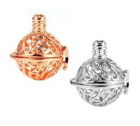 Healifty 2 pièces Pendentif Diffuseur Huiles Essentielles Alliage Créatif Collier Suspendu Géométrique Spirale et Ornement pour Fabrication de Bijoux DIY Argent