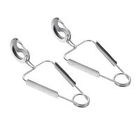 Healifty 2 pièces Pince à Escargot Acier Inoxydable Lot de Ustensiles de Résistants Aux Températures et Ergonomiques pour Escargots et Fruits de Mer