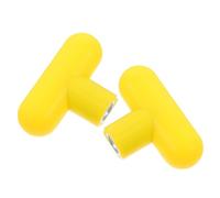 Healifty 2 Pièces Poignée Ergonomique Rotative Jaune pour Machine à Câble, Accessoire Fitness en PP et Pa Bouton Boule, Compatible Musculation et Levée de Poids