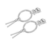 Healifty 2 pièces Porte Clés Baguettes de Batterie et Tambour Rock Accessoire Musical Décoratif pour Amateurs de Musique et Fans de Groupe Rock Ornement pour à Dos ou Clés