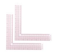 Healifty 2 pièces Règle Couture avec Échelle Intégrée Flexible Règle Carrée Transparente pour Mesures Précises de Patrons et Ajustements de Outil de Marquage Tissu pour Couturiers et