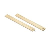 Healifty 2 pièces Règle Laiton Multifonction Signet Vintage Portable Outil Léger et Précis pour Lecture Dessin et Mesure Cadeau pour Étudiants et Amateurs de Lecture