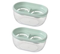 Healifty 2 pièces Séparateur Œufs Blanc avec Récipient Extracteur de Jaunes Œufs Vert Menthe Outil Compact et Détachable pour Cuisson et Pâtisserie