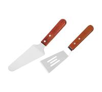 Healifty 2 pièces Spatule Inox avec Manche Pelle Spatule à Gâteau Ustensile de Pâtisserie Professionnel Antidérapant pour Restaurants et Pizzerias
