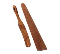 Healifty 2 pièces Spatule Ustensiles de Cuisine Naturels pour Pâtisserie Pâte et Gâteaux Portable pour Batterie de Cuisine Antiadhésive Réutilisable