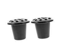 Healifty 2 pièces Support de Fleurs pour Cimetière Plastique Noir Base Lotus Résistante pour Décorations Funéraires Inserts Porte Fleurs pour Tombeaux