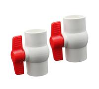 Healifty 2 pièces Vanne à Bille PVC Double Sortie Valve Arrêt Eau avec Poignée Raccords Tuyauterie Étanches pour Plomberie Domestique et Industrielle Lot