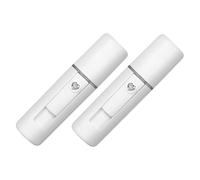 Healifty 2 pièces Vaporisateur Nano Visage Portable Brumisateur Eau Faciale Hydratant USB Appareil Anti-rides et Système de Brumisation pour Peau Sèche Blanc