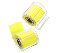 Healifty 2 Rouleaux Blocs-notes Adhésifs Jaunes, Papier Créatif, pour École et Bureau, Notes Mémo Adhésives pour Prise de Notes Portable, Fournitures de Bureau Créatives