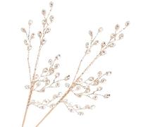 Healifty 2 Tiges de Noël Artificielles en Perles Acryliques Branches de Baies Décoratives Petites Dimensions Décoration Festive pour Sapin Couronne et Guirlande sans Entretien