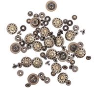 Healifty 20 ensembles Boutons-pression Alliage Zinc Style Ancien pour Porte-monnaie Boucle Clasp Cartoon Accessoires de Couture Artisanale pour Sacs et Portefeuilles