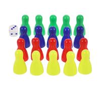 Healifty 20 Pièces de Jeu de Société en Plastique Coloré, 4 Couleurs, Lot de Jetons et Dés pour Jeux de Plateau, Accessoires Légers et Portables, Remplaçants pour Pièces Perdues ou Cassées