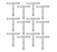 Healifty 20 pièces Équerre T Acier Inoxydable Plaque de Renfort Plate Antirouille Connecteur Solide pour Réparation Meubles Support Angle Robuste Usage Multifonction Bureau et Portes