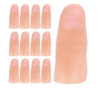 Healifty 20 Pièces Faux Pouce Grand Format Ongles Souples, Accessoires de Scène pour Magicien, Bouts de Doigts Artificiels Réutilisables, Jouets de Magie et Farces pour Spectacles et Fêtes