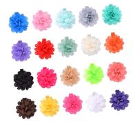 Healifty 20 pièces Lot de Pinces à Cheveux Petites Filles Fleurs Mousseline Accessoires Cheveux Doux et Sûrs pour Tout-petits Mélange de Couleurs Aléatoires