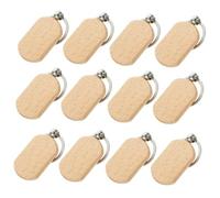 Healifty 20 Pièces Lot Porte-clés Bois Vierges à Graver Supports Clés Bois Massif pour Bricolage Étiquettes Naturelles pour Décoration et Cadeaux Personnalisés