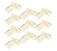 Healifty 20 pièces Peignes Métalliques à Dents Dorées Barrettes Lisses pour Coiffures Accessoires pour Chignons Élégants Lot de Peignes Latéraux Confortables et Faciles à Utiliser
