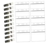 Healifty 20 pièces Protège-carnet Santé Transparent Étanche avec Double Clip Porte-carte Polyvalent pour Cartes d'Immunisation et Badges Housse de Protection Pratique et Portable