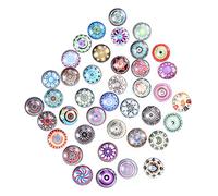 Healifty 20pcs 18mm Boutons-Pression Snap Fasteners Boutons de dôme cabochon pour Coudre des vêtements Lether Vestes (Couleur aléatoire)