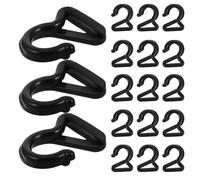 Healifty 20pièces Crochet De Remorquage Forme De s Pinces De Bâche Poignée De Verrouillage Robuste Cordon De Choc De Tente Crochets Éclairage Auvent De Camping Clip De Fixation De Tente