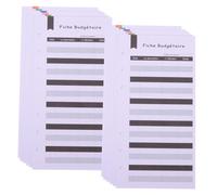 Healifty 24 feuilles Fiches Budgétaires Perforées Français Budget Planner Remplaçable Cartes Multi-fonctions pour Planifier Économiser et Gérer Dépenses Au Quotidien Fournitures Bureau