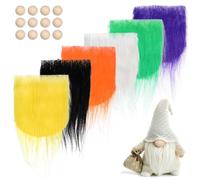 Healifty 24 pièces Lot Barbes Naines Pré-découpées avec Boules Bois Rondes pour Bricolage Décorations Gnomes Noël Artisanat Créatif