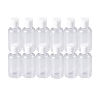 Healifty 24 pièces Lot de Bouteilles Rechargeables pour Lotion et Shampoing Flacons Poussables Légers et Durables pour Voyage Randonnée Sport Bouchons Colorés Aléatoires Couleur Aléatoire