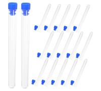 Healifty 25 pièces Lot de Tubes à Essai Transparents avec Bouchons Étanches pour Stockage Sécurisé Échantillons Laboratoire Usage Analytique