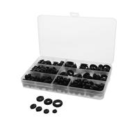 Healifty 260 Pièces Kit de Œillets Caoutchouc Étanchéité Double Face Protection Câble Joint Torique Noir pour Câblage Automobile et Industrie Boîte Rangement Pratique