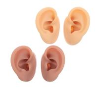 Healifty 2paire Modèle Oreille Silicone Flexible Présentoir à Boucles Oreilles Modèle Anatomie Humaine Réaliste Pour Formation Ou Exposition De Bijoux