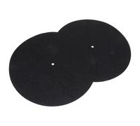 Healifty 2pcs Tapis pour Disque Vinyle en Feutre Noir Léger et Antistatique pour Protection Optimale Bruit de Fond Lors de L'écoute
