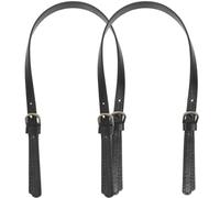 Healifty Poignées de Sac en Cuir Amovible Noir - Lot de 2 - Poignées de Poche pour Courses et Sacs à Main