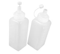 Healifty 2pièces Bouteilles Pour Condiments De Presse-sauce Pour Ketchup Vinaigrette Et Sirops Avec Bouchon Étanche Pour Rangement Sans Fuite