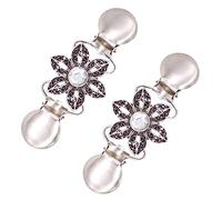 Healifty 2pièces Lot de Pinces à Vêtements pour Femmes Motifs Floraux Broches pour Pulls Attaches pour Foulards et Gilets